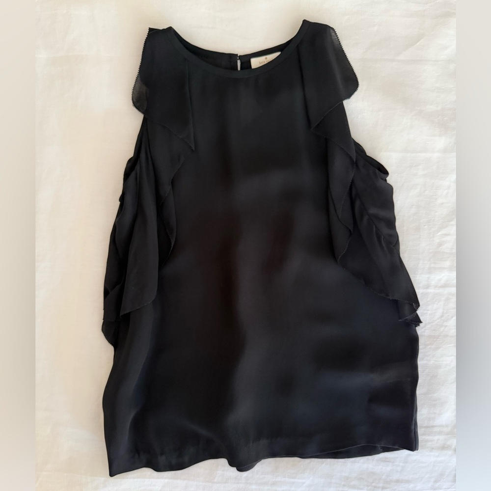 Kate Spade Black Ruffle Blouse - Picture 3 of 11